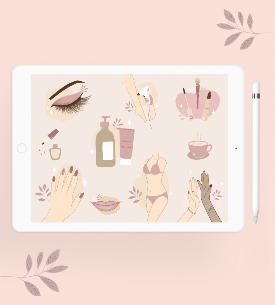 recursos gráficos para marcas de estética